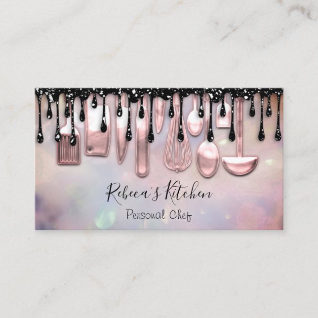 Tarjeta De Visita Restauración Personal Chef Restaurante Cocinando D (Anverso)