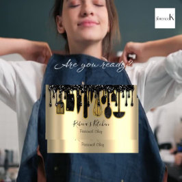 Tarjeta De Visita Restauración Personal Chef Restaurante Drip Black