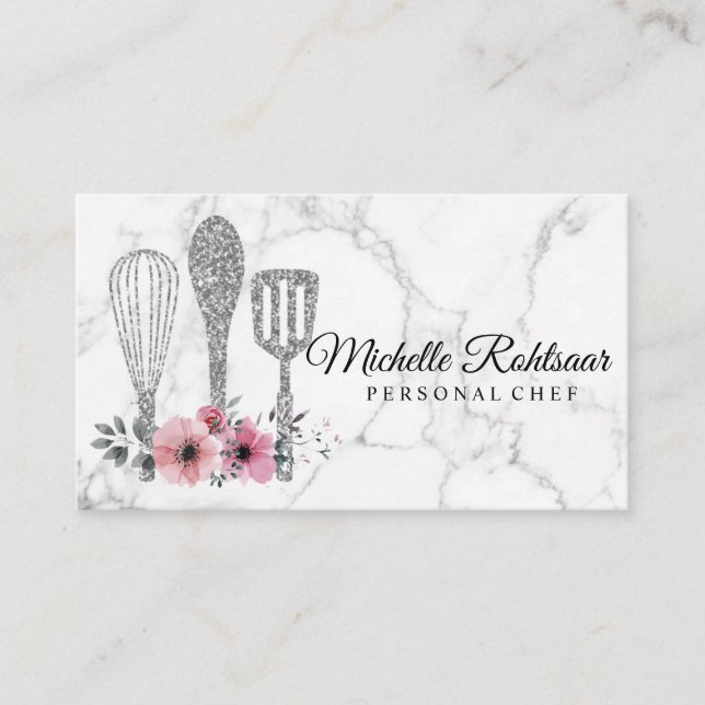 Tarjeta De Visita Restauración Personal Chef Restaurante Drip Red Go (Anverso)