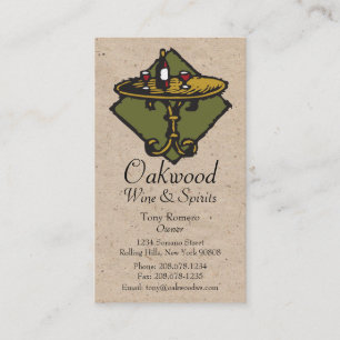 Tarjeta De Visita Restaurante, barra, bistro, Wine&Spirits 2