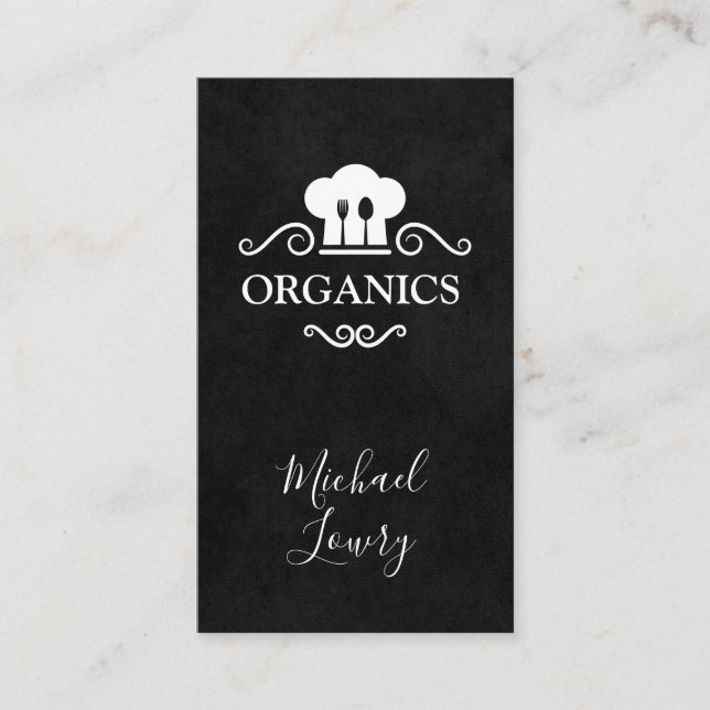 Tarjeta De Visita Restaurante Chef | Utensilios de cocina (Anverso)