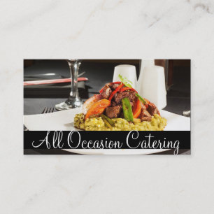 Tarjeta De Visita Restaurante de comida Catering Chef Wedding Planne