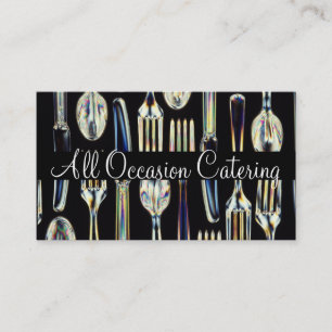 Tarjeta De Visita Restaurante de comida Catering Chef Wedding Planne
