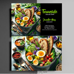 Tarjeta De Visita Restaurante de ensaladas