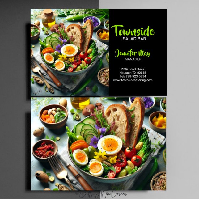 Tarjeta De Visita Restaurante de ensaladas (Subido por el creador)