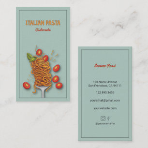 Tarjeta De Visita Restaurante de Pasta Italiana