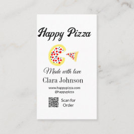 Tarjeta De Visita restaurante de pizza cafetería pizzería escanear c