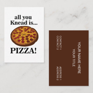 Tarjeta De Visita Restaurante de Pizza de Pepperoni