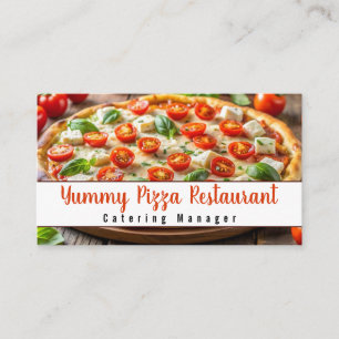 Tarjeta De Visita Restaurante de Pizza Servicios de Catering Eventos
