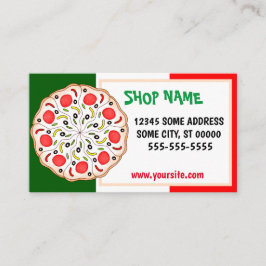 Tarjeta De Visita restaurante de pizzería italiana