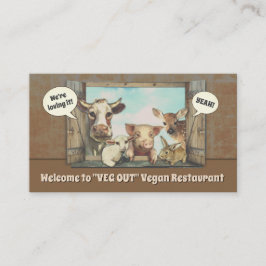Tarjeta De Visita Restaurante del vegano (personalizable)