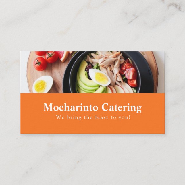 Tarjeta De Visita Restaurante elegante profesional y cocina (Anverso)