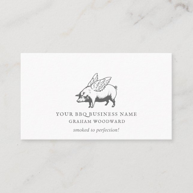 Tarjeta De Visita Restaurante Food Truck Barbeque (Anverso)