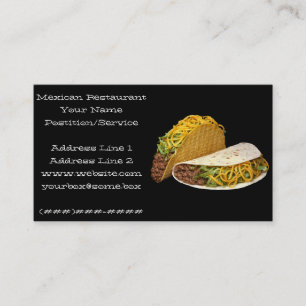 Tarjeta De Visita Restaurante mexicano