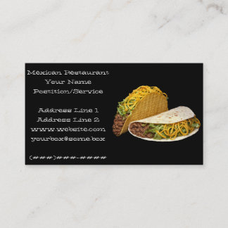 Tarjeta De Visita Restaurante mexicano