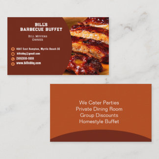 Tarjeta De Visita Restaurante moderno Barbacoa Buffet