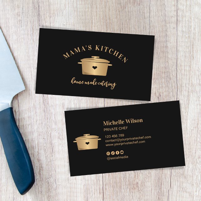 Tarjeta De Visita Restaurante Profesional Personal Chef Catering (Subido por el creador)