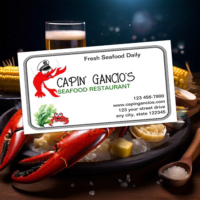 Tarjeta De Visita Restaurante Seafood (Subido por el creador)
