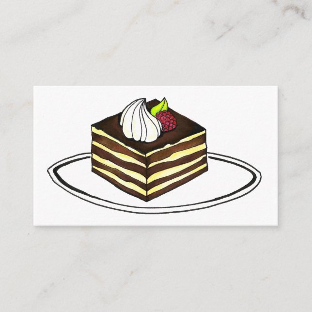 Tarjeta De Visita Restaurante Tiramisu Dessere Italiano de Panadería (Anverso)