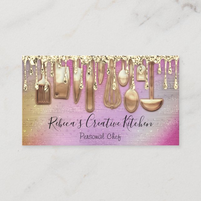 Tarjeta De Visita Restaurantes de Chef Personal Restaurante QR Utens (Anverso)