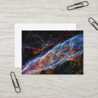 Tarjeta De Visita Restos de Supernova de la Nebulosa del Velo Telesc