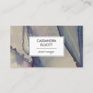 Tarjeta De Visita Resumen Arte Líquido De Tinta De Alcohol Púrpura A