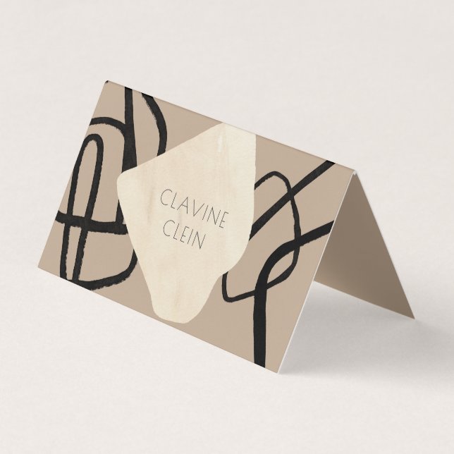 Tarjeta De Visita Resumen artista Atelier artista creativo Bi Fold (Anverso)