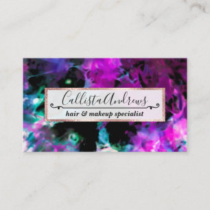 Tarjeta De Visita Resumen artístico moderno color negro púrpura tint