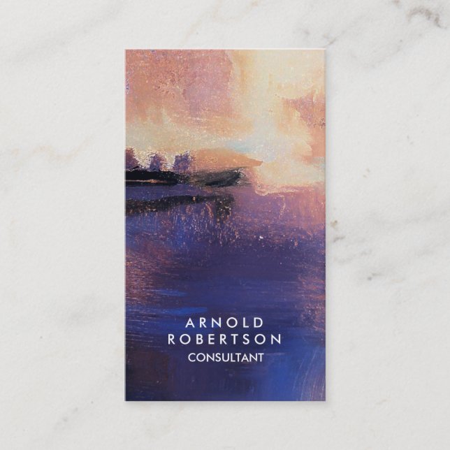 Tarjeta De Visita Resumen azul creativo elegante moderno (Anverso)