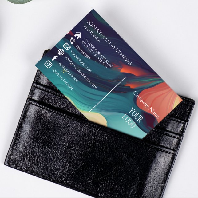 Tarjeta De Visita Resumen colorido moderno 1 (Subido por el creador)