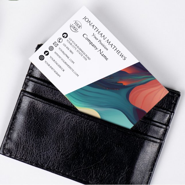 Tarjeta De Visita Resumen colorido y moderno (Subido por el creador)