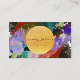 Tarjeta De Visita Resumen de acuarela moderna Guay elegante