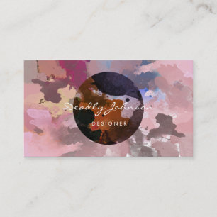 Tarjeta De Visita Resumen de acuarela moderna Guay elegante