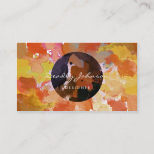 Tarjeta De Visita Resumen de acuarela moderna Guay elegante