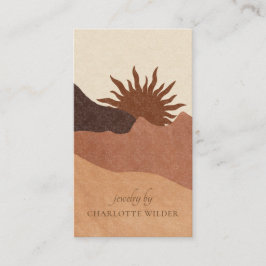 Tarjeta De Visita Resumen de arena de Boho Terracotta Autobús de joy