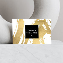 Resumen de brochas de oro falsas en blanco