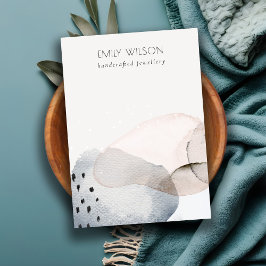 Tarjeta De Visita Resumen de color azul de agua en blanco pantalla d