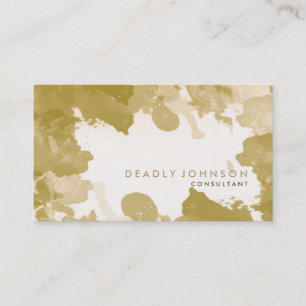 Tarjeta De Visita Resumen de color de agua elegante Guay amarillo do