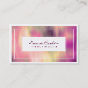 Tarjeta De Visita Resumen de color de agua Guay Elegante artista Vin
