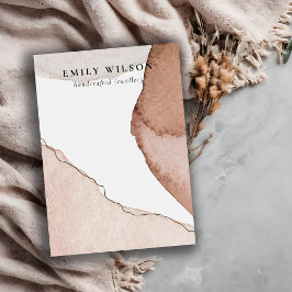 Tarjeta De Visita Resumen de color de agua marrón en blanco pantalla