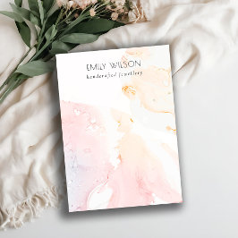 Tarjeta De Visita Resumen de color de agua rosa en pantalla de joyer