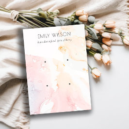 Tarjeta De Visita Resumen de color de agua rosa Rubor 2 de la pantal