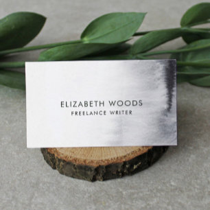 Tarjeta De Visita Resumen de color negro y blanco B