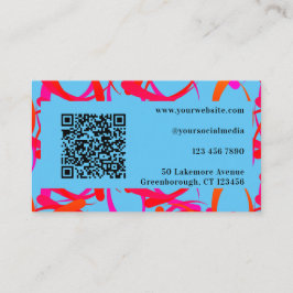 Tarjeta De Visita Resumen de color único del Personalizado de código