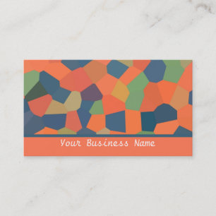 Tarjeta de visita resumen de colores calientes