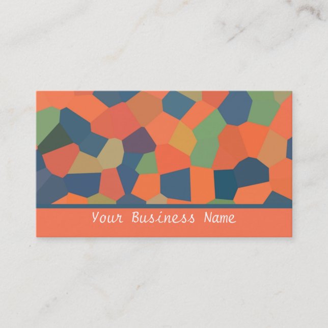 Tarjeta de visita resumen de colores calientes (Anverso)
