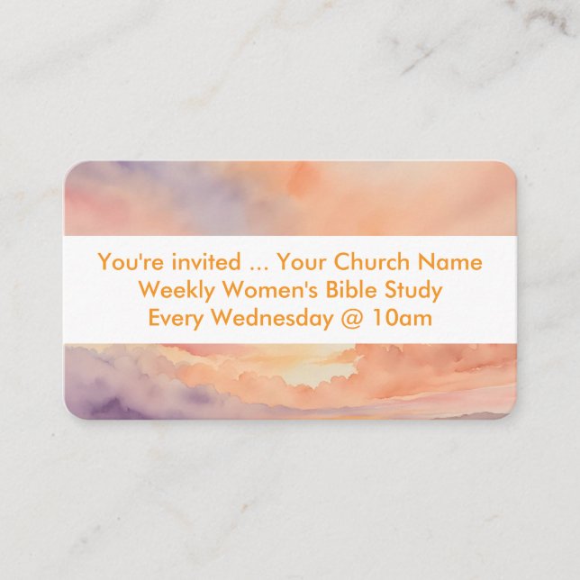 Tarjeta De Visita Resumen de estudio de la biblia de mujeres invitad (Anverso)
