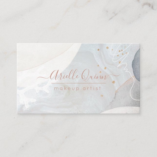 Tarjeta De Visita Resumen de formas de acuarela de artistas de maqui (Anverso)