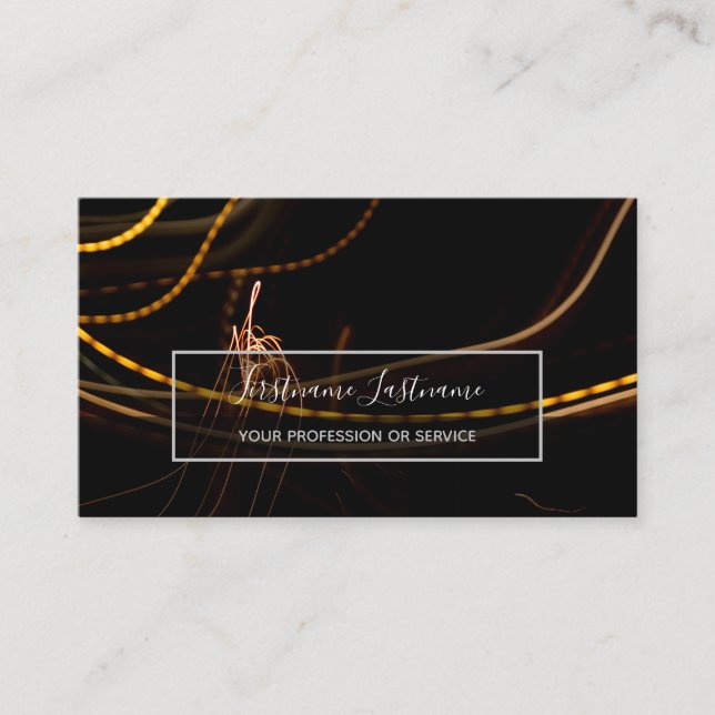 Tarjeta De Visita Resumen de fuegos artificiales lluvia larga exposi (Anverso)