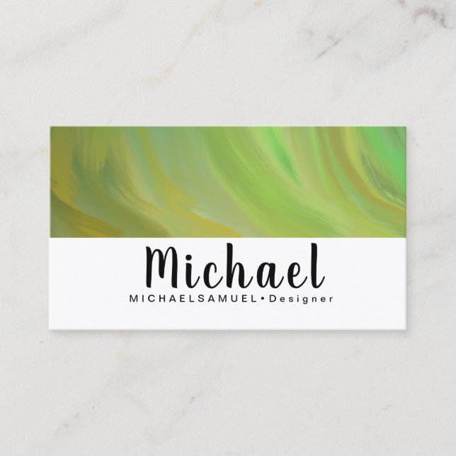 Tarjeta De Visita Resumen de la ola de mármol brillante (Anverso)